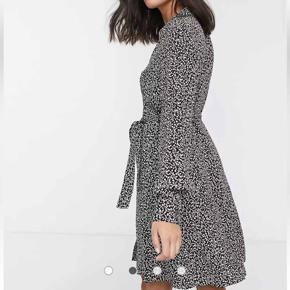 Whistles NWT Autumn Ditsy Floral Viscose Long Sleeve Collar Shirt Dress NO BELT - Picture 11 of 17